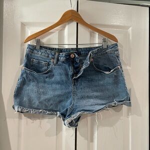 Wild Fable Frayed Hem Jean Shorts - Blue